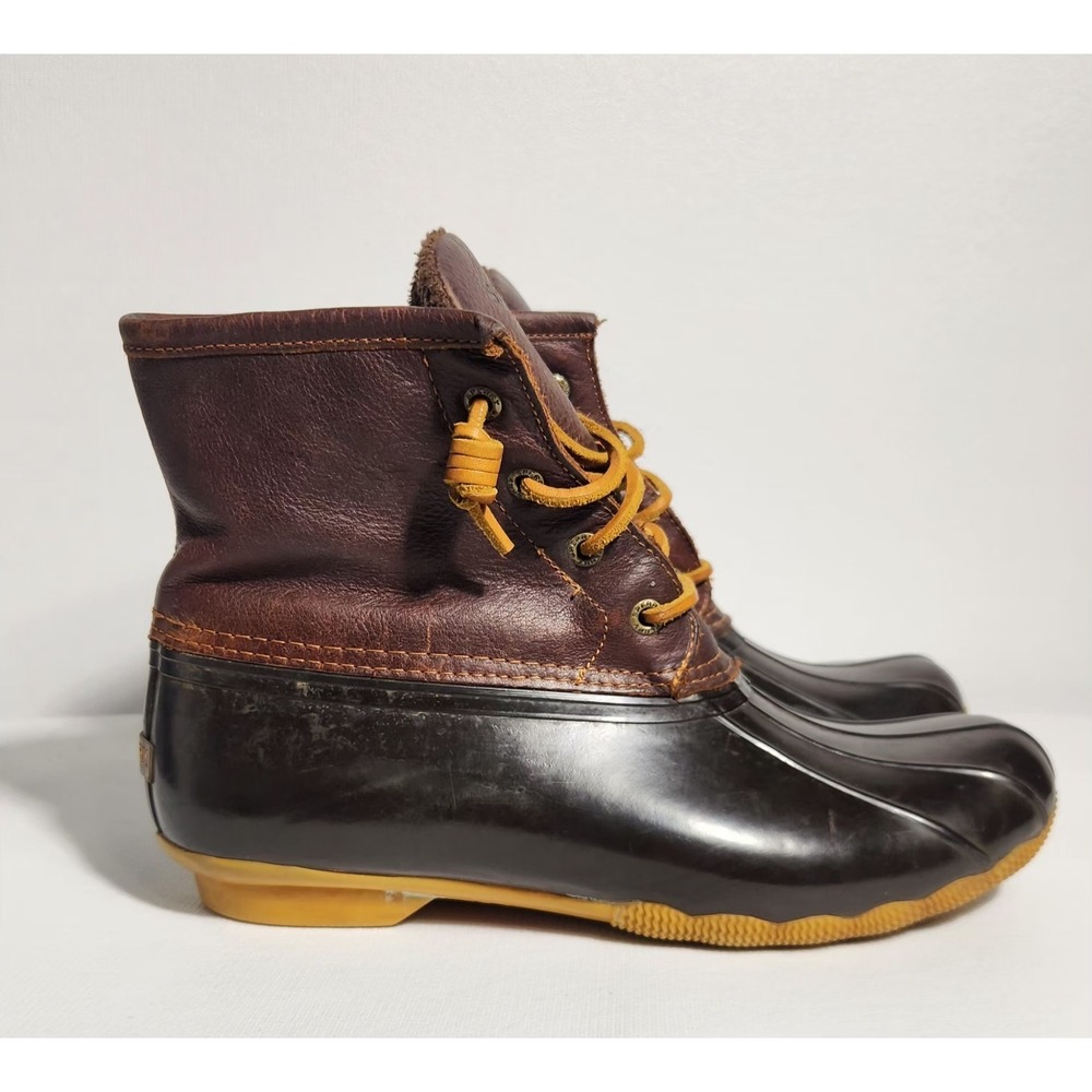 Sperry Women's Top Sider STS91176 Brown Waterproof Saltwater Duck Boot Size 09.0